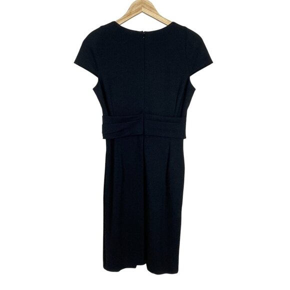 STRENESSE GABRIELLE STREHLE BLACK PLEATED V-NECK DRESS - Picture 6 of 9